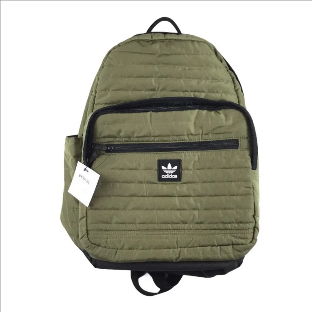 Adidas Quilted Trefoil Olive Green Backpack NWT